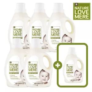 네이쳐러브메레 아기섬유유연제 1800ml 용기형 5개 [GIFT] 유연제 본품 1개