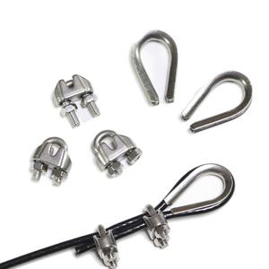 스텐레스 클립 코스 강철 카라비너 헬스와이어 우레탄와이어 6mm 용