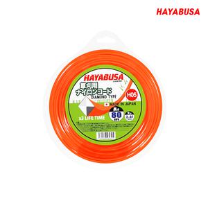 일제 하야부사 사각 예초기끈 H05 (2.41mm x 80M) / 예초기줄 나일론줄