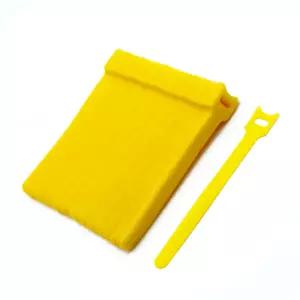 벨크로 케이블타이 컬러고리형 옐로우 100개 선정리 줄정리 찍찍이