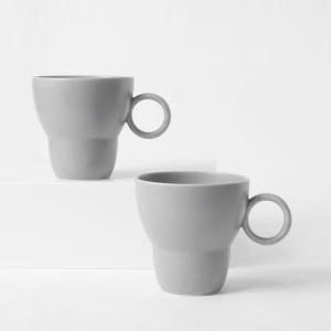 보울보울 볼볼빈티지 머그, 380ml, 애쉬그레이, 2개