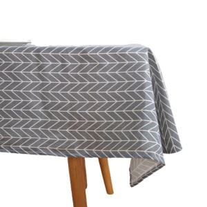 룰루홈 린넨 무늬 식탁보 헤링본블루그레이, 140-240, 1개