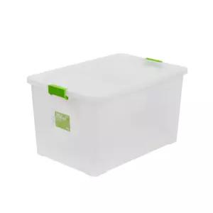 심플리빙박스 75L. 투명 대형플라스틱 정리함 옷 인형 보관함 소품정리 국산