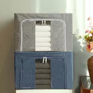 1 + 1 리빙박스 접이식/대용량/66L/100L/수납/보관함/대형/옷/이불/장난감/정리함