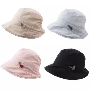 [마메든]셔링 꽃송이 벙거지 4color 엄마 부인 중년여성 할머니 여름 챙모자/OM-B7036