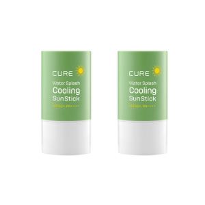 김정문알로에 큐어 워터 스플래쉬 쿨링 선스틱 23g SPF50+ 2개