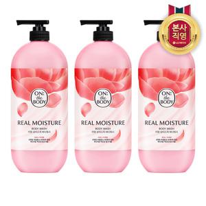 온더바디 리얼모이스쳐 피오니 바디워시 900g 3개