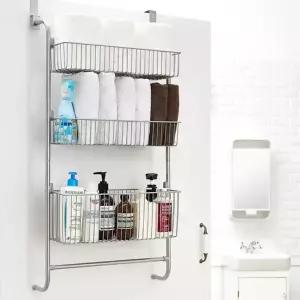 노바리빙 문걸이선반 2단 3단 4단 5단 철제 수납 선반 무타공 욕실 주방 세탁실 걸이 간편정리