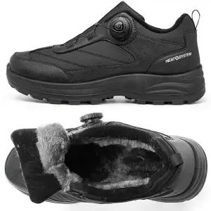 남자 다이얼 겨울 올 검 블랙 털 방한화 운동화