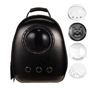 예펫 8세대 창문4종 우주선 백팩이동가방 중형 블랙, 1개