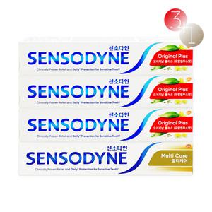 센소다인 치약 100g x 4개 묶음 / 오리지날 플러스 3개 + 멀티케어 1개