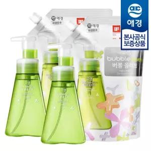 [애경]순샘 버블 올리브 주방세제 350ml x2개 + 리필 1L x2개