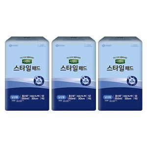 디펜드 스타일패드 남성용, 프리, 12매, 3개(36매)