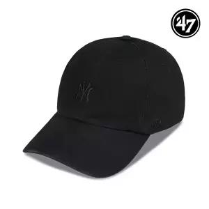 47브랜드 뉴욕 양키스 NY 스몰 로고 MLB 엠엘비 볼캡 야구 모자 올블랙 B-BSRNR17GWS-BKD