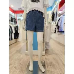 [에꼴리에] 세이브존03 여름 여자 3.5부 밴딩 블루워싱진청반바지 24B0257-NY (S15355346)