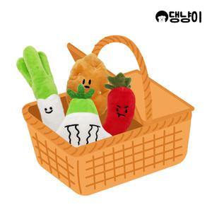 [댕냥이] 강아지 터그놀이 야채 삑삑이 장난감 4종