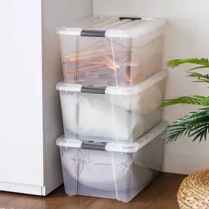 아이리스 다용도 수납함 버클 리빙박스 CNCB-55 3개