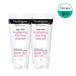 [뉴트로지나/공식] 딥클린 브라이트닝 클렌저 175g x2개/훼이셜 클렌저 200mlx3개/클렌징폼/저자극약산성/더마클렌징