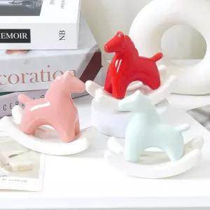 인테리어 소품 흔들 목마 도자기 말 오브제 GHD21