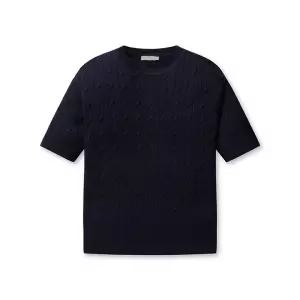 [롯데백화점]프로젝트엠 남성 라운드 케이블 반팔 스웨터 EPE2ER1377