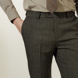 3.9세컨즈 남성 봄 체크 스트라이프 히든밴딩 스판 정장바지 (30사이즈~38사이즈)