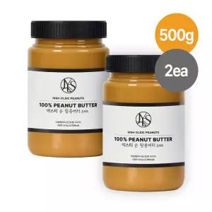 야스티 아르헨티나산 하이올레익 땅콩 100% 국내제조  순 땅콩버터 크리미 500g X 2개 무첨가 100% 피넛버터 잼
