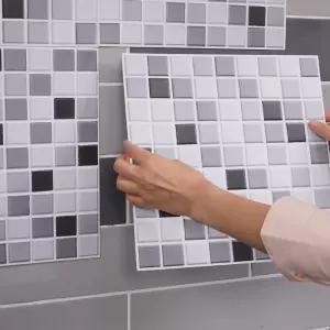 타일테리어 접착식 셀프 붙이는 타일 벽지 시트지