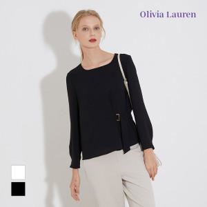 [올리비아로렌] 스퀘어넥 벨티드 블라우스_VOCNL3S2121
