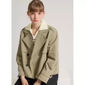 [롯데백화점]시스티나 숏 플랩 더블 트렌치 코트-AWWBYO11020