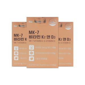 내츄럴플러스 MK-7 비타민 K2 앤 D3 150mg 60캡슐 3개/mj