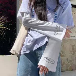 [1개+1개] 자외선차단 플레어 아이스 쿨토시 헐렁한 손등 팔토시 여름 등산 자전거 