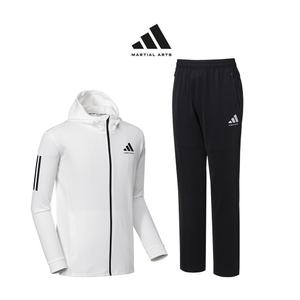 아디다스 컴뱃스포츠 마샬아츠 니트 후드 트레이닝 세트 TR140II HS WH(화이트) 남녀 슬림핏