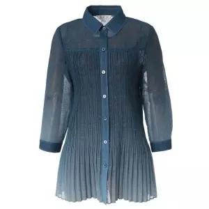 [조순희]우아한 주름 롱 블라우스 JNMB221_SC