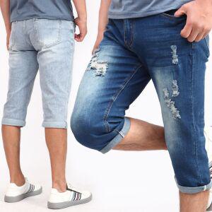 봄여름 국산 데님 워싱 스판 5부 7부 청 반바지 DSP800