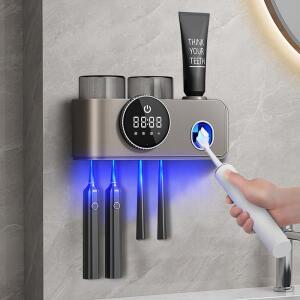 휴대용 UV 칫솔 살균기 홀더 무선 전동 칫솔 건조기 충전식 벽걸이 형 칫솔 살균