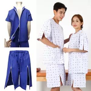 신화가운 도수치료복 물리치료 기능성 트임 환자복 정형외과 한의원 환자복 환부개방 트임복 상하의세트