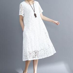 로미홀리 여성 빅사이즈 쉬폰 원피스 레이스 드레스 걸크러쉬 여신 득템룩 W534-177