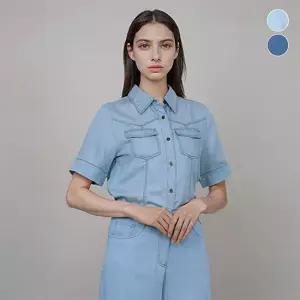 TAGME 데님 하프슬리브 셔츠 2종 택1