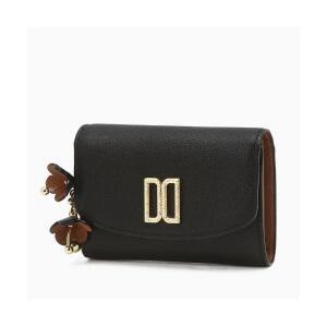 [AK플라자] [닥스] 아젤라 블랙 가죽 DD 장식 반지갑 DCWA5F123BK