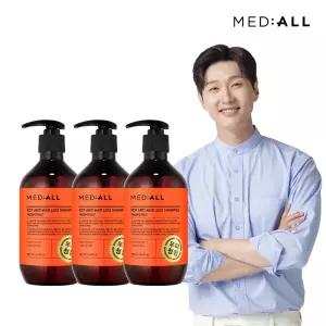 메디올 탈모완화 비듬각질개선 약산성 샴푸 시트러스 480ml 3개