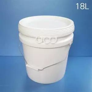 18L 백색 스틸고리 [낱개] 바케스 벌크통 사료통 들통 밀폐용기 페일용기