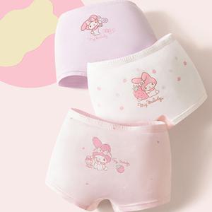 산리오 여아 팬티 3매 세트 마이멜로디 여름 팬티 주니어 키즈 삼각 사각 드로즈