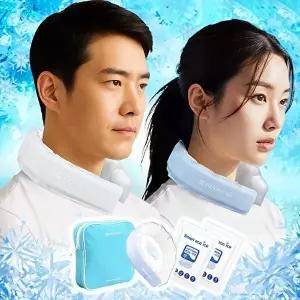 [인콘트로]넥쿨링 넥아이스 얼음 넥쿨러 쿨목걸이 목도리+아이스팩 세트