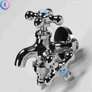 삼정 두갈래 수도꼭지 냉수 파랑 십자핸들 세면기부속 세탁기수전