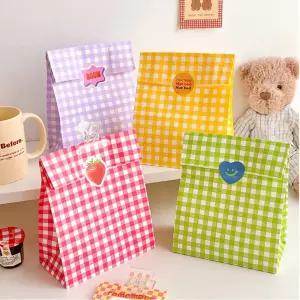 페이퍼백 구디백 종이 봉투 체크 포장봉투/가방/선물/포장/심플/답례품/웨딩/어린이날/행사/스승의날/특별