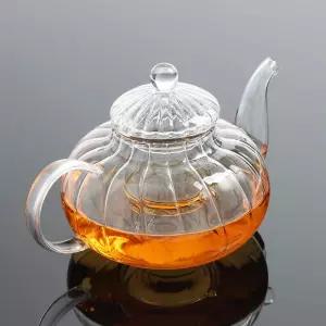 호박 내열유리 티포트 600ml 내열유리포트