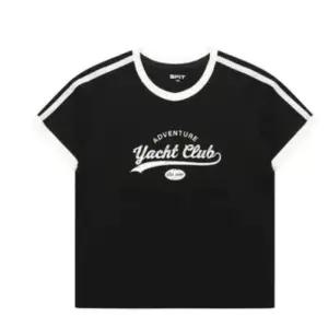 SFIT  HC29 링거 라운드 RT블랙 주니어 여아 링거 라운드 티셔츠(125~175) SJZ304FKRT