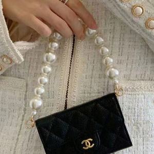 핸드백 진주 핸들 손잡이 세련된 가방줄 우아한 스트랩끈