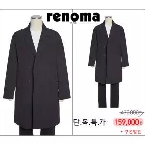 [롯데백화점]레노마 F/W 봄/가을 편입는 트렌치코트 세미오버핏 블랙컬러 RQIMBH06A EK3653
