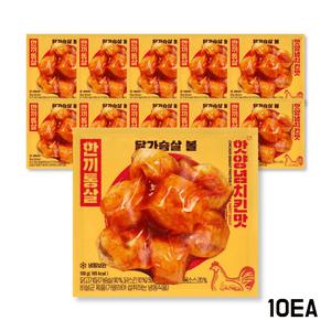 한끼통살 닭가슴살볼 핫양념치킨맛 냉동 닭가슴살 볼 100g 10개